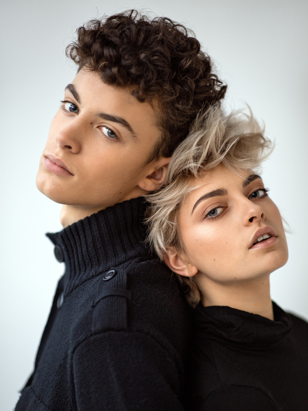 Portrait of beautiful couple with amazing eyes